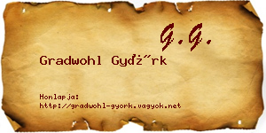 Gradwohl Györk névjegykártya